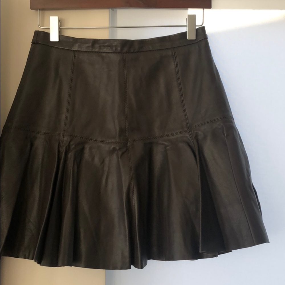 Halston Heritage leather skirt